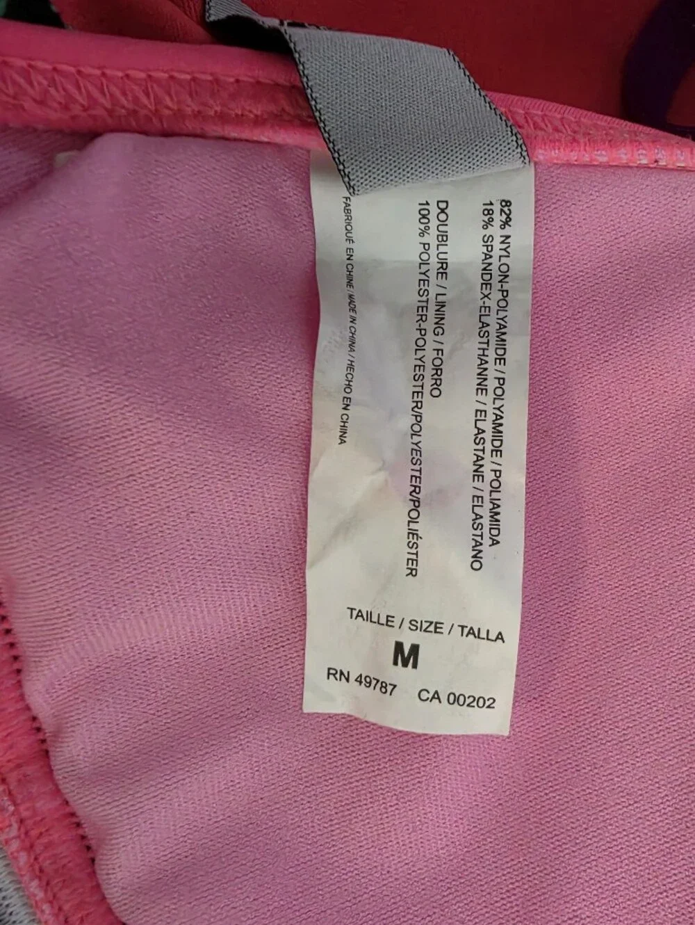 Route 101 Sport Bikini Top Neon Pink Triangle Pink Size M - Picture 13 of 16